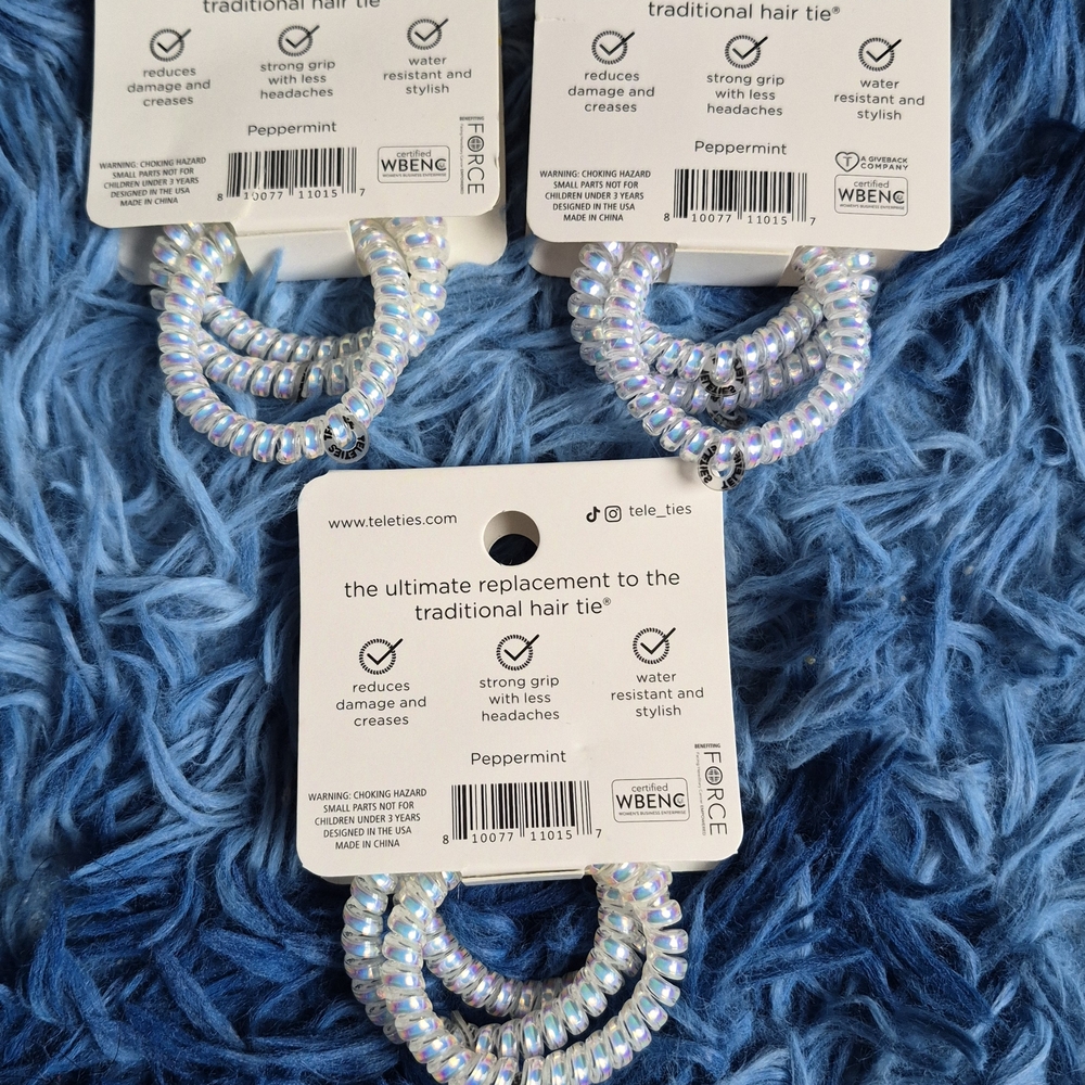 TeleTies Iridescent Hair Ties Set